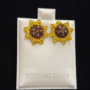 Sterling Silver Sunflower earrings
